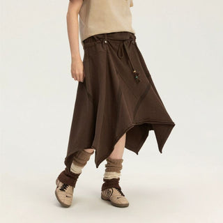 [Monterest] A-Line Patchwork Sweat Skirt