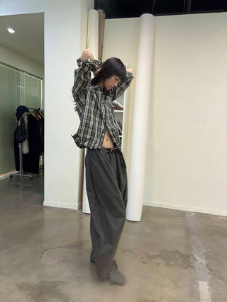 [NeverSeez] Plaid Cotton Shirt