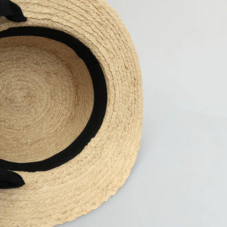 Ribbon boater hat