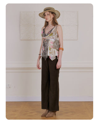 [NECY] Cross Zip Pocket Corduroy Flare Pants