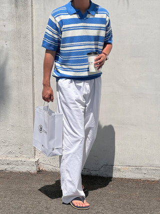 Libero Pigment Linen Long Wide Pants