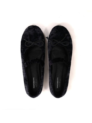 [Moromoro2] Velvet Bow Ballet Flats