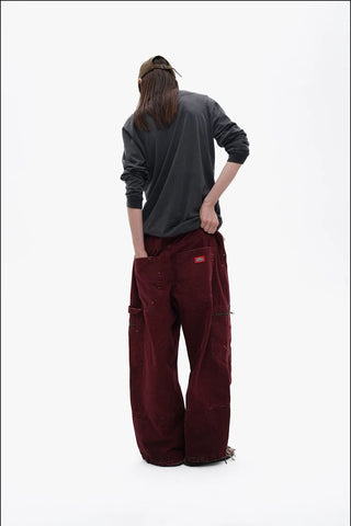 [MASONPRINCE] Textured Cotton Baggy Work Pants