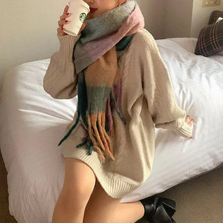 Colorful checkered scarf