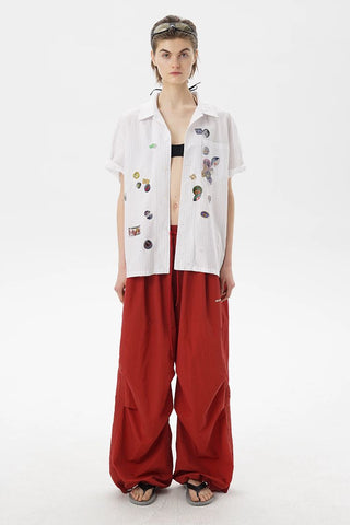 [MASONPRINCE] Lightweight Nylon Parachute Pants