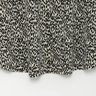 Leopard print pleated skirt