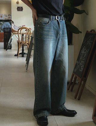 Parc Washed Denim Pants (Wide fit)