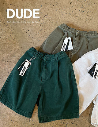 DUDE. Washed Cotton Shorts (High Q)
