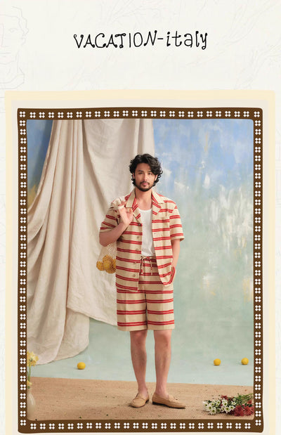 [CULTUM] Striped Knit Shorts