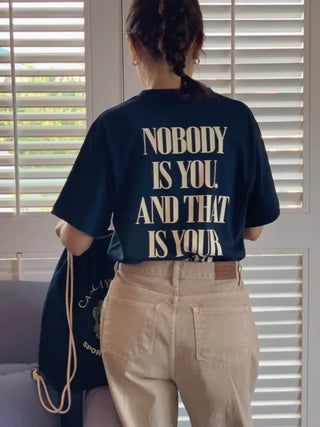 Summer short-sleeved lettering cotton T-shirt (3 colors)