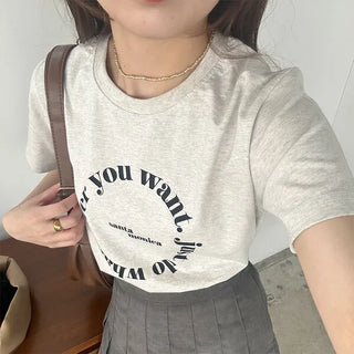 Round lettering T-shirt