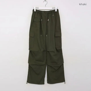 Pintuck cargo pants