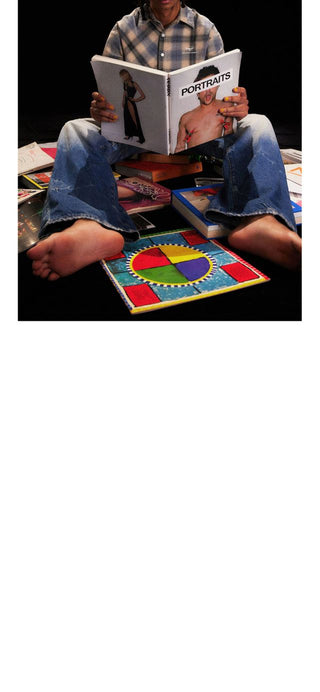 CONP Asymmetric bias-cut plaid shirt (blue)