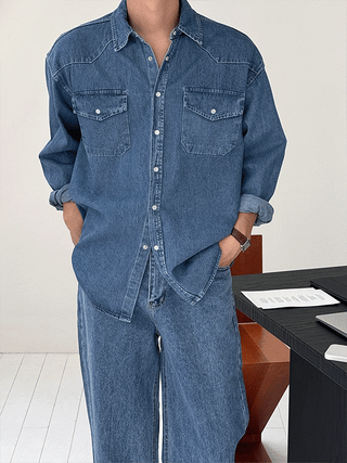 Toffee Western Denim Shirt