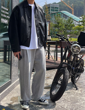 City Vegan Leather Padded Blouson (2 colors)