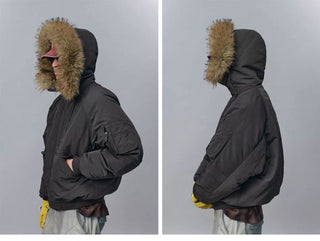 [Monterest] N2B Hooded Down Jacket with Fur Trim