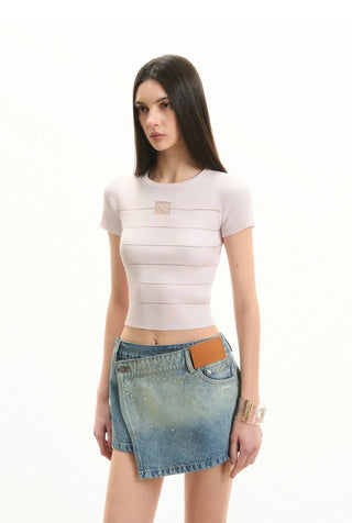 [NOTAWEAR] Beaded knitted T-shirt