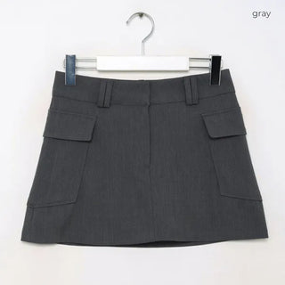 Side pocket mini skirt