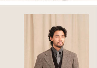 [CULTUM] Merino Wool Blend Herringbone Suit