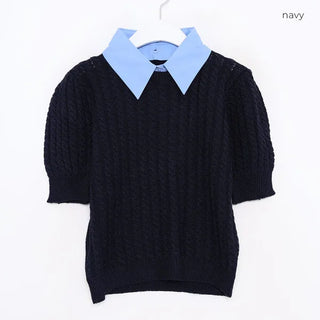 Colored Half Cable Knit