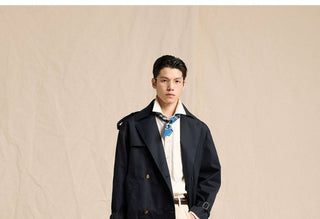 [CULTUM] Water-Resistant Cotton Short Trench Jacket