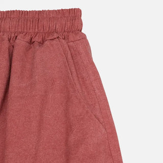 Pigmented elastic waist pants