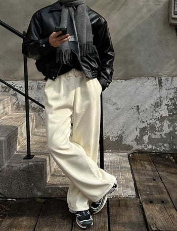 Blendy Crop Leather Padded Jacket (2 colors)