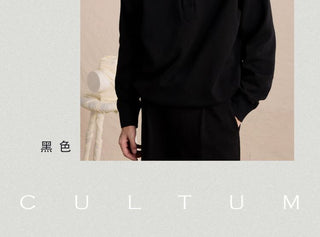 [CULTUM] Heavyweight Half-Zip Polo Collar Sweatshirt