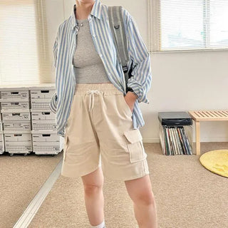 Oversized striped shirt