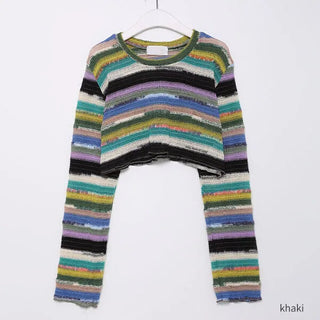 Rainbow Cropped Knitwear