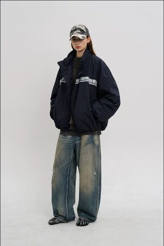 [MASONPRINCE] Distressed Wide Leg Jeans