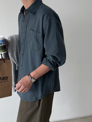 Haze Aging Fade Washed Shirt