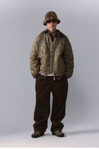 [Monterest] Quilted Coach Jacket with Corduroy Collar