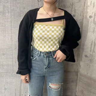 Checked camisole