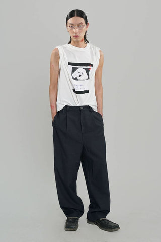 [MASONPRINCE] Graffiti Dog Print Washed Tee