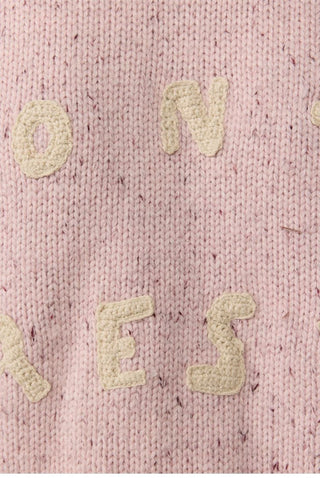 [Monterest] Distressed Crewneck Embroidered Sweater
