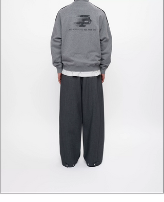 [MASONPRINCE] High-Neck Half-Zip Sweatshirt