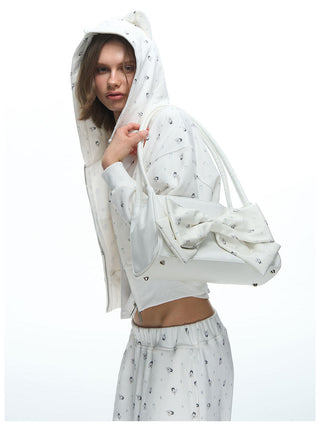 [NECY] Mimora Allover Print Hoodie Jacket & Sweatpants Set