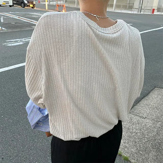 u-neck half knit