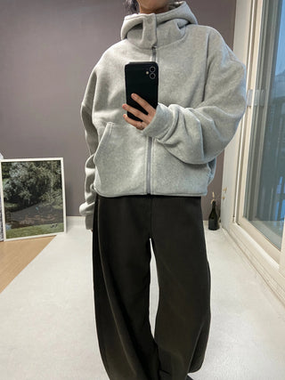 FLEECE HIGHNECK ZIPUP