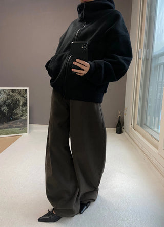 FLEECE HIGHNECK ZIPUP