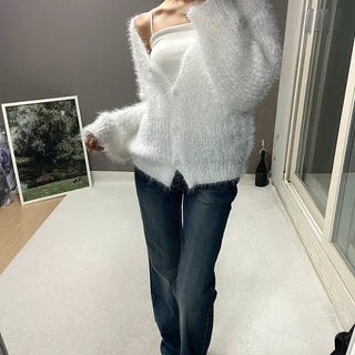 SHINY LOOSE CARDIGAN