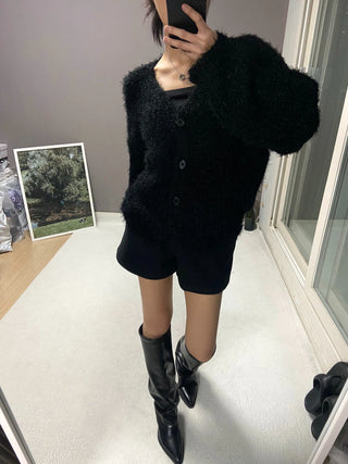 SHINY LOOSE CARDIGAN
