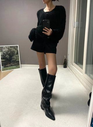 SHINY LOOSE CARDIGAN