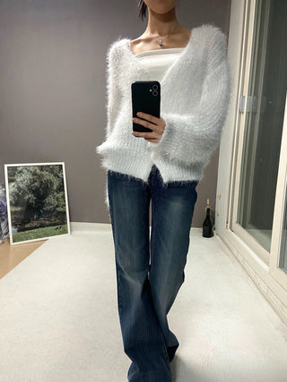 SHINY LOOSE CARDIGAN