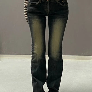 VINTAGE WASHING LOW DENIM