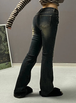 VINTAGE WASHING LOW DENIM