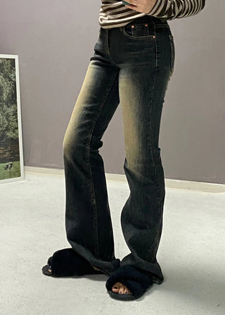 VINTAGE WASHING LOW DENIM