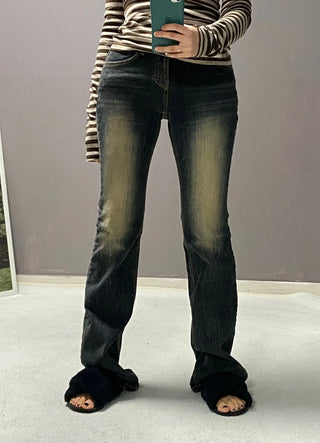 VINTAGE WASHING LOW DENIM