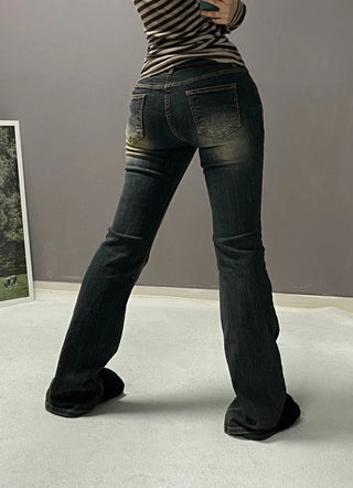 VINTAGE WASHING LOW DENIM